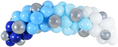 Partydeco Ballongbue Blå/Sølv