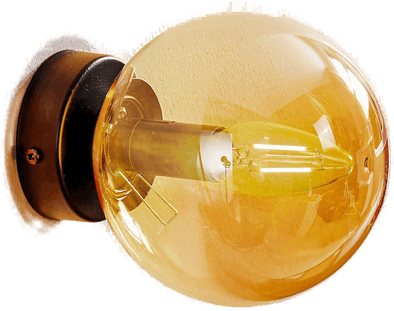 Emibig Lighting Vegglampe Glassy, svart, E14