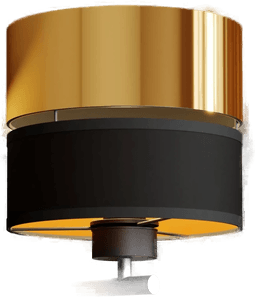 Tk Lighting Hilton vegglampe svart/gull