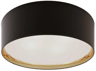 Tk Lighting Bilbao taklampe, sort/gull, Ø 60 cm