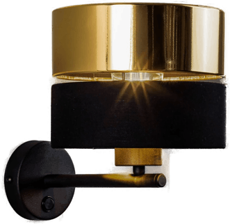 Tk Lighting Vegglampe Hilton, svart/gull