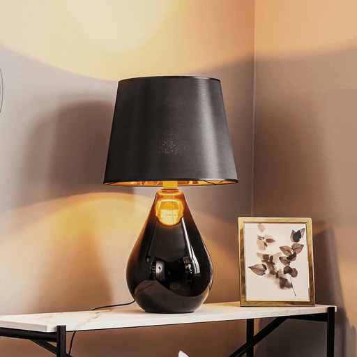 Tk Lighting Bordlampe Lacrima svart/gull