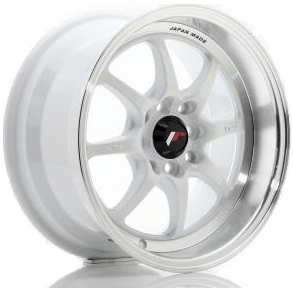 Japan Racing TF2 White Machined LIP 7.5x15 4/100 ET30