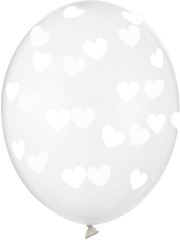 Partydeco Ballonger med Hjerter 50-pakning