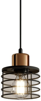 Helam Hengelampe Edison svart/kobber