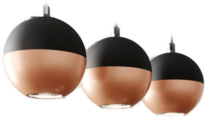 Helam Hengelampe Midnight svart/kobber