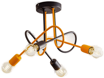 Helam Taklampe Cambridge, svart-oransje