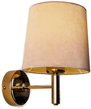 Argon Vegglampe Polo, beige/mørk messing