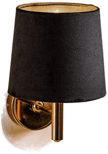 Argon Vegglampe Polo, svart/mørk messing