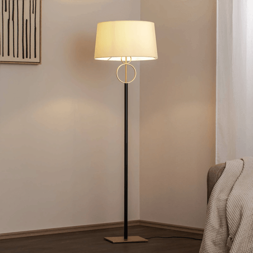 Argon Gulvlampe Priam, svart/gull