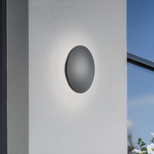 Euluna LED-vegglampe Aria M, svart, Ø 18 cm