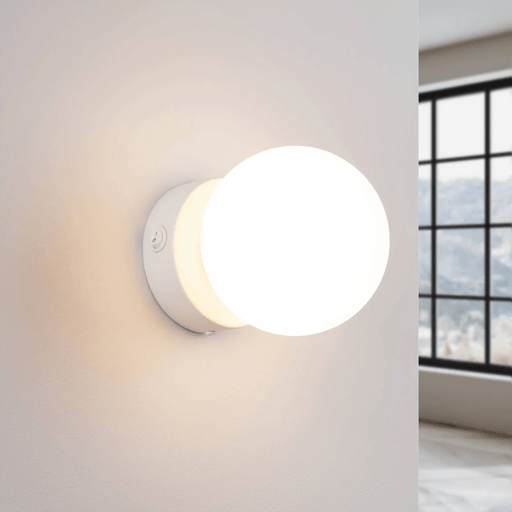 Sollux Lighting You vegglampe, hvit, Ø 12 cm