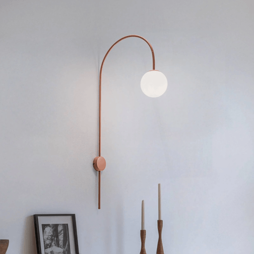 Aldex Vegglampe Una, korallrød