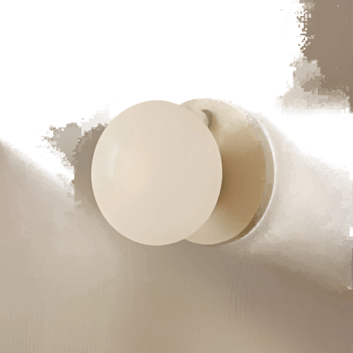 Aldex Vegglampe Flo, beige, Ø 19 cm