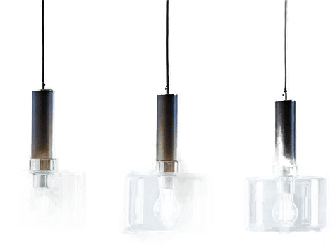 Jupiter Hengelampe Viva, klar/svart/krom