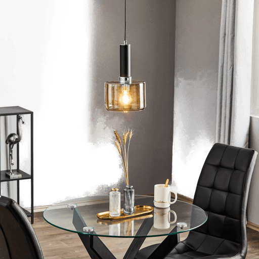 Jupiter Hengelampe Viva, røyk/svart/krom