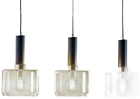 Jupiter Hengelampe Viva, røyk/svart/krom