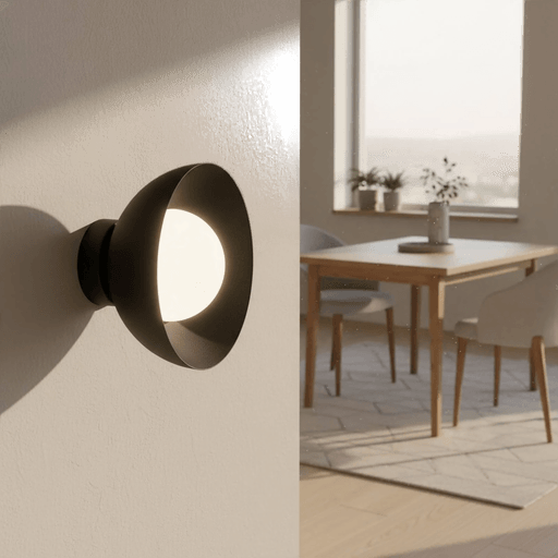 Emibig Lighting Vegglampe Bibi K1, svart, Ø 18 cm