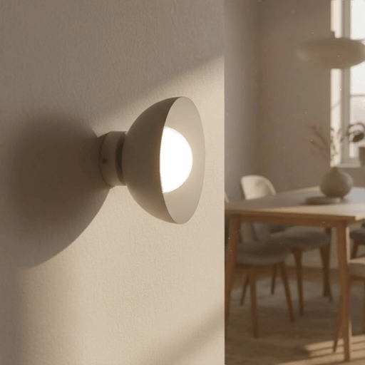 Emibig Lighting Vegglampe Bibi K1, beige, Ø 18 cm