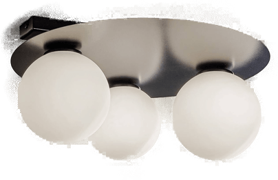 Sigma Taklampe Firn, rund, svart