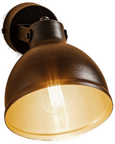 Sigma Vegglampe Trial, svingbar svart/gull