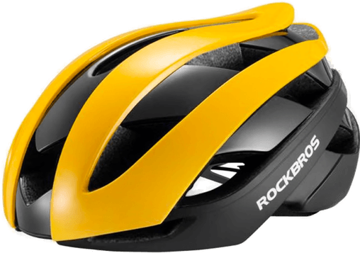 Rockbros Sykkelhjelm Medium Gul/Svart