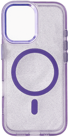 Wozinsky Glitter MagSafe-deksel Samsung Galaxy S25 - Lilla