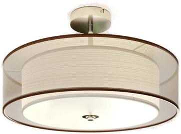 Lindby Pikka taklampe, brun, Ø 50 cm