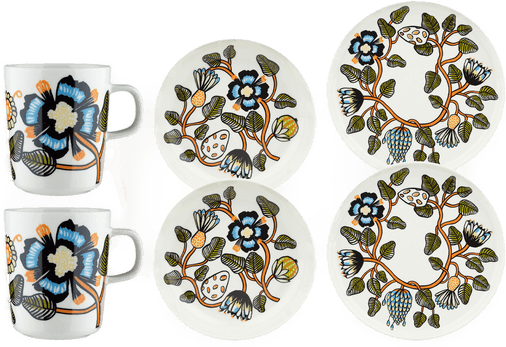 Marimekko Tiara middagssett 6 deler