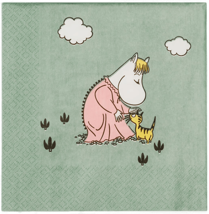 Moomin Arabia Omtanke Mummi papirserviett 33x33 cm