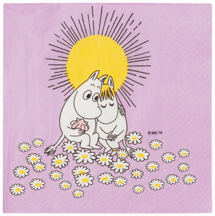 Moomin Arabia Forelskede Mummitrollet papirserviett 33x33 cm