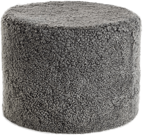 Natures Collection Rund saueskinnspuff Grå