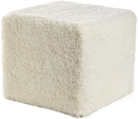 Natures Collection saueskinnspuff - Hvit