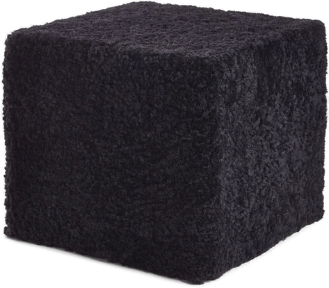 Natures Collection saueskinnspuff - Svart