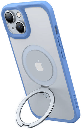 Torras Ostand Matte Deksel iPhone 15 - Marineblå