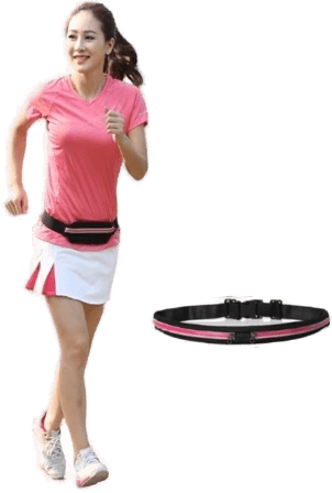 Teknikproffset sporty mageveske, rosa