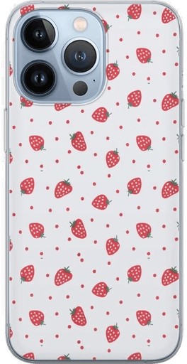 Generic Mobildeksel til iPhone 13 Pro Jordbær