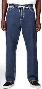 District 46 Straight Leg jeans Blå M