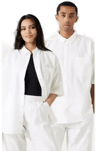 Sweet Sktbs Big linblend skjorte Hvit