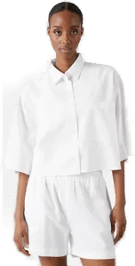 Junkyard Lori linblend crop skjorte Grå XL