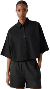 Junkyard Lori linblend crop skjorte Svart XS