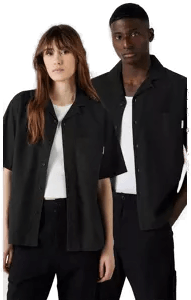 Yoke Kortermet linskjorte Beige XL