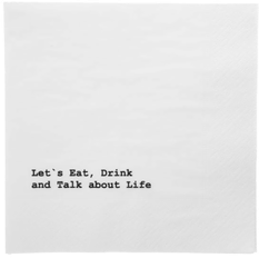 Sögne Home Servietter "let`s eat" 33x33 cm