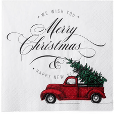 Sögne Home Juleserviett bil 33x33 cm