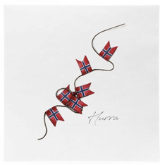 Sögne Home Serviett flagg hurra 33x33 cm