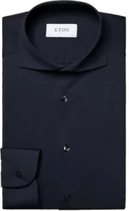 Eton Navy Four-Way Stretch Shirt 44