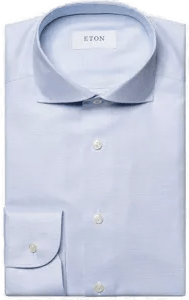 Eton Lyseblå Fine Twill Skjorte 38