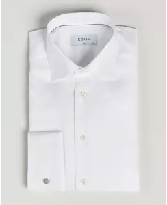Eton Slim Fit Twill Skjorte Hvit