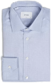 Eton Slim Fit Shirt Mid Blue