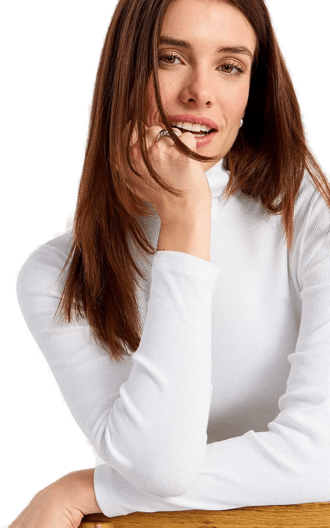 Cellbes Of Sweden Ribbet polohals i økologisk bomull